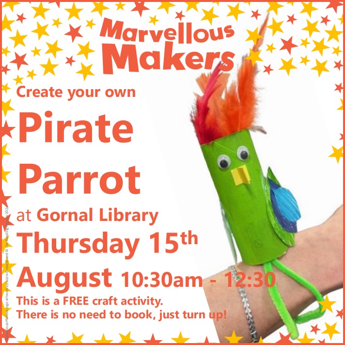 Gornal Library - Pirate Parrots Craft